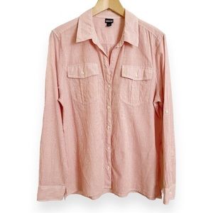Patagonia A/C Buttondown Lightweight Striped Convertible Shirt Women's Large